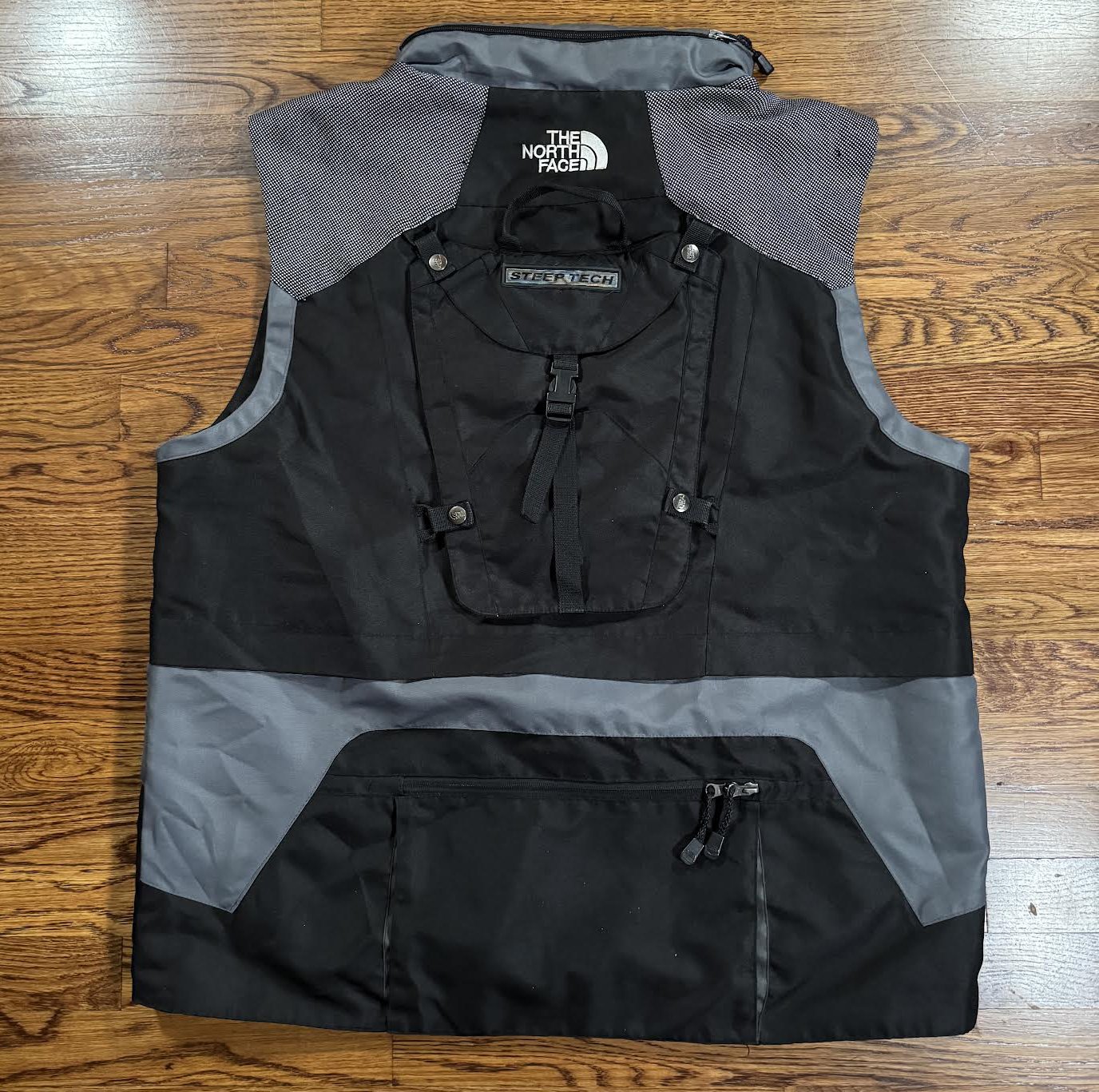 The North Face Steep Tech Black / Grey Vest (Size XL) — RootsBK